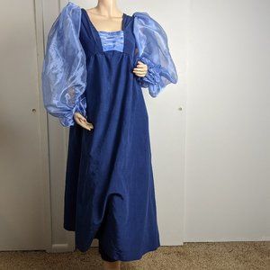 Renaissance Costume Blue with Puffy Sleeves
